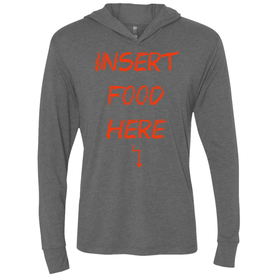 T-Shirts Premium Heather / X-Small Insert Food Triblend Long Sleeve Hoodie Tee
