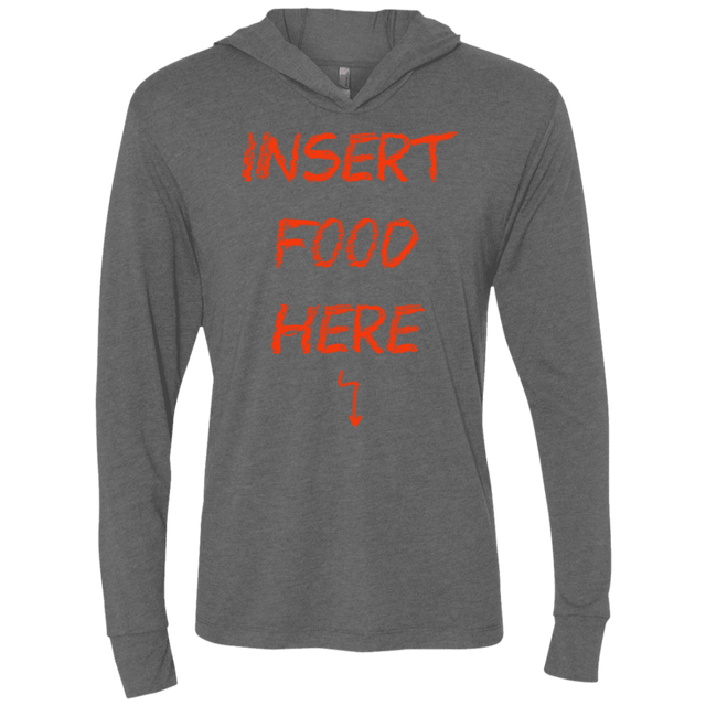 T-Shirts Premium Heather / X-Small Insert Food Triblend Long Sleeve Hoodie Tee