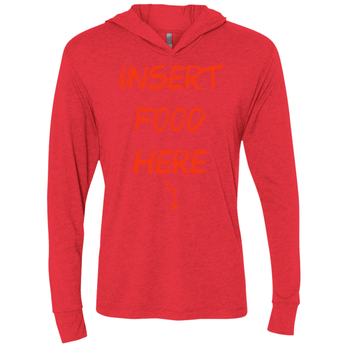 T-Shirts Vintage Red / X-Small Insert Food Triblend Long Sleeve Hoodie Tee