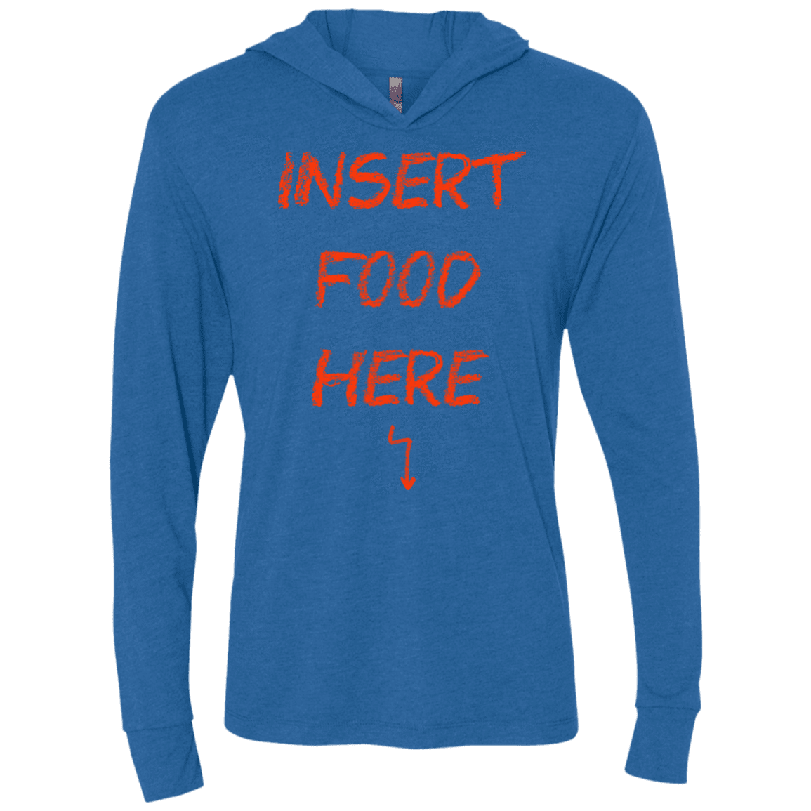 T-Shirts Vintage Royal / X-Small Insert Food Triblend Long Sleeve Hoodie Tee