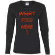 T-Shirts Black / S Insert Food Women's Long Sleeve T-Shirt