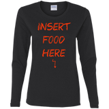 T-Shirts Black / S Insert Food Women's Long Sleeve T-Shirt