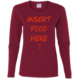 T-Shirts Cardinal / S Insert Food Women's Long Sleeve T-Shirt