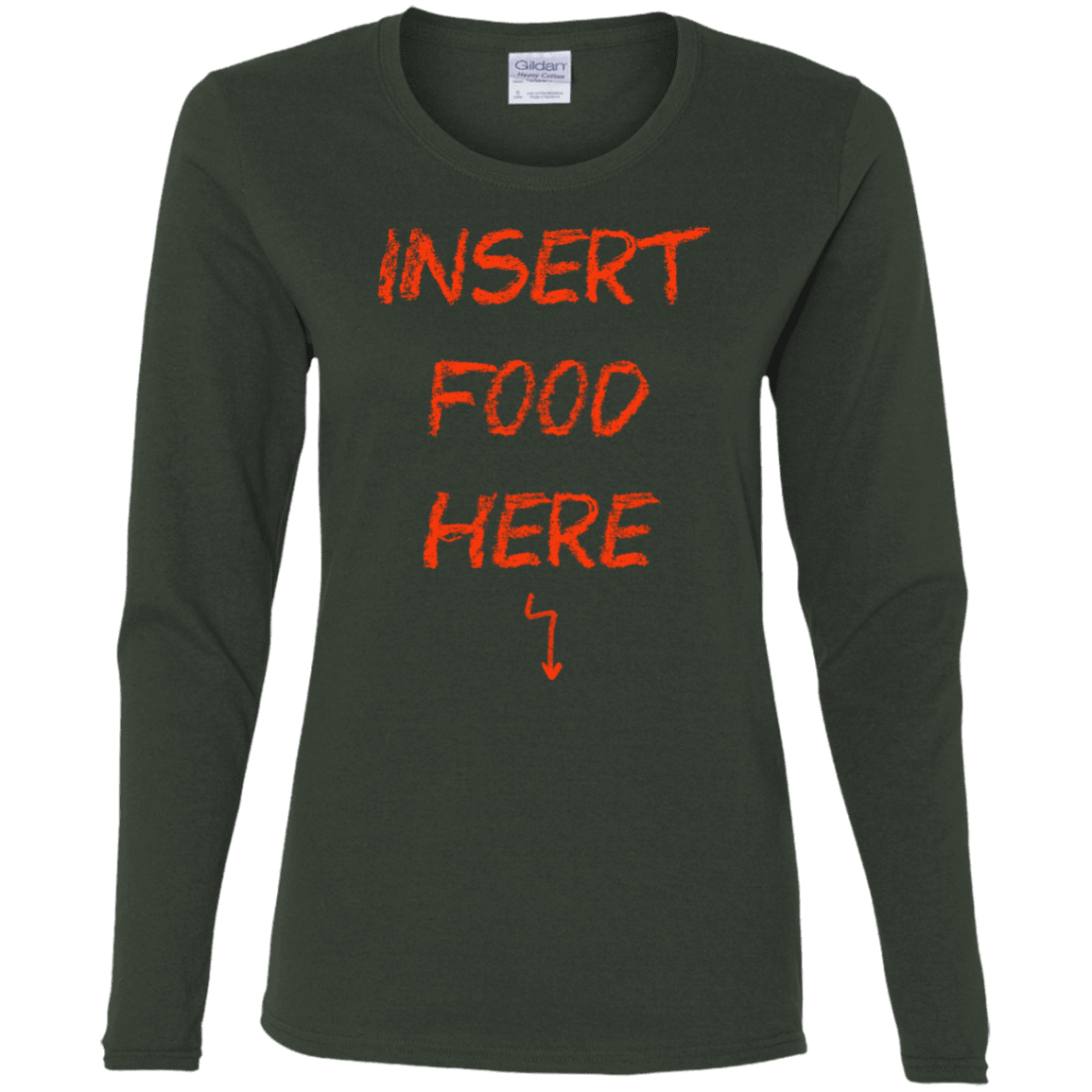 T-Shirts Forest / S Insert Food Women's Long Sleeve T-Shirt