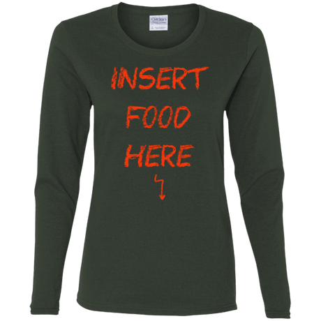 T-Shirts Forest / S Insert Food Women's Long Sleeve T-Shirt