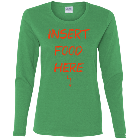 T-Shirts Irish Green / S Insert Food Women's Long Sleeve T-Shirt