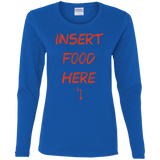 T-Shirts Royal / S Insert Food Women's Long Sleeve T-Shirt