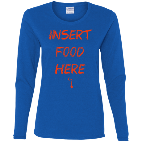 T-Shirts Royal / S Insert Food Women's Long Sleeve T-Shirt
