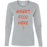 T-Shirts Sport Grey / S Insert Food Women's Long Sleeve T-Shirt