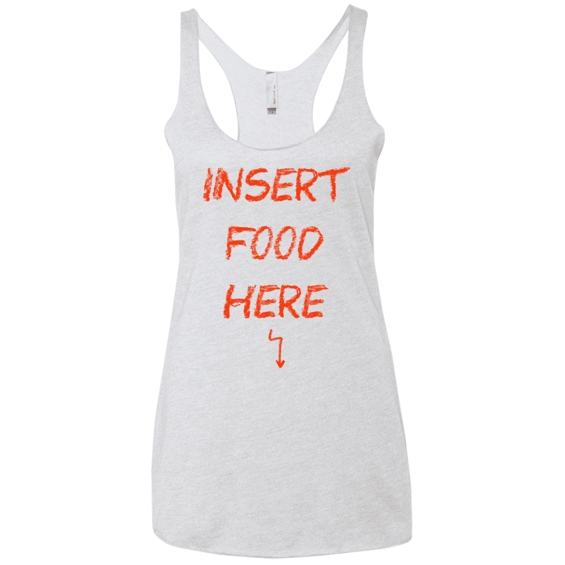 T-Shirts Heather White / X-Small Insert Food Women's Triblend Racerback Tank