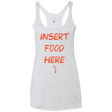 T-Shirts Heather White / X-Small Insert Food Women's Triblend Racerback Tank