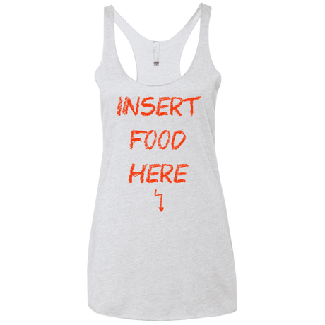 T-Shirts Heather White / X-Small Insert Food Women's Triblend Racerback Tank