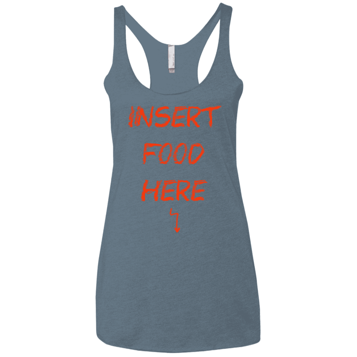 T-Shirts Indigo / X-Small Insert Food Women's Triblend Racerback Tank