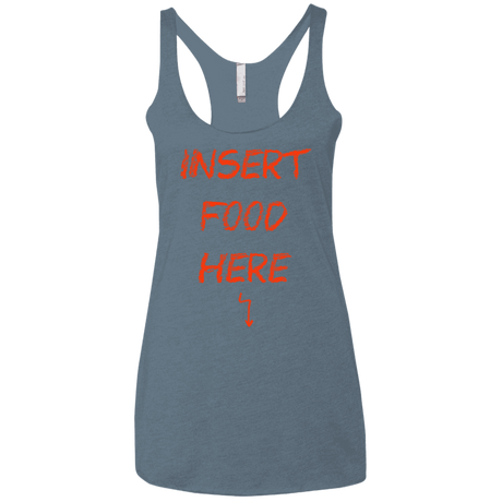 T-Shirts Indigo / X-Small Insert Food Women's Triblend Racerback Tank