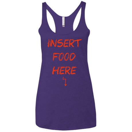 T-Shirts Purple Rush / X-Small Insert Food Women's Triblend Racerback Tank