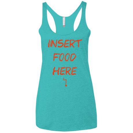 T-Shirts Tahiti Blue / X-Small Insert Food Women's Triblend Racerback Tank