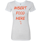 T-Shirts Heather White / S Insert Food Women's Triblend T-Shirt