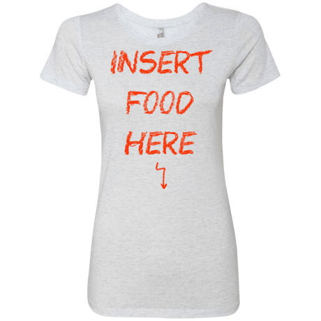 T-Shirts Heather White / S Insert Food Women's Triblend T-Shirt