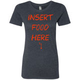 T-Shirts Vintage Navy / S Insert Food Women's Triblend T-Shirt