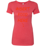 T-Shirts Vintage Red / S Insert Food Women's Triblend T-Shirt