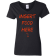 T-Shirts Black / S Insert Food Women's V-Neck T-Shirt