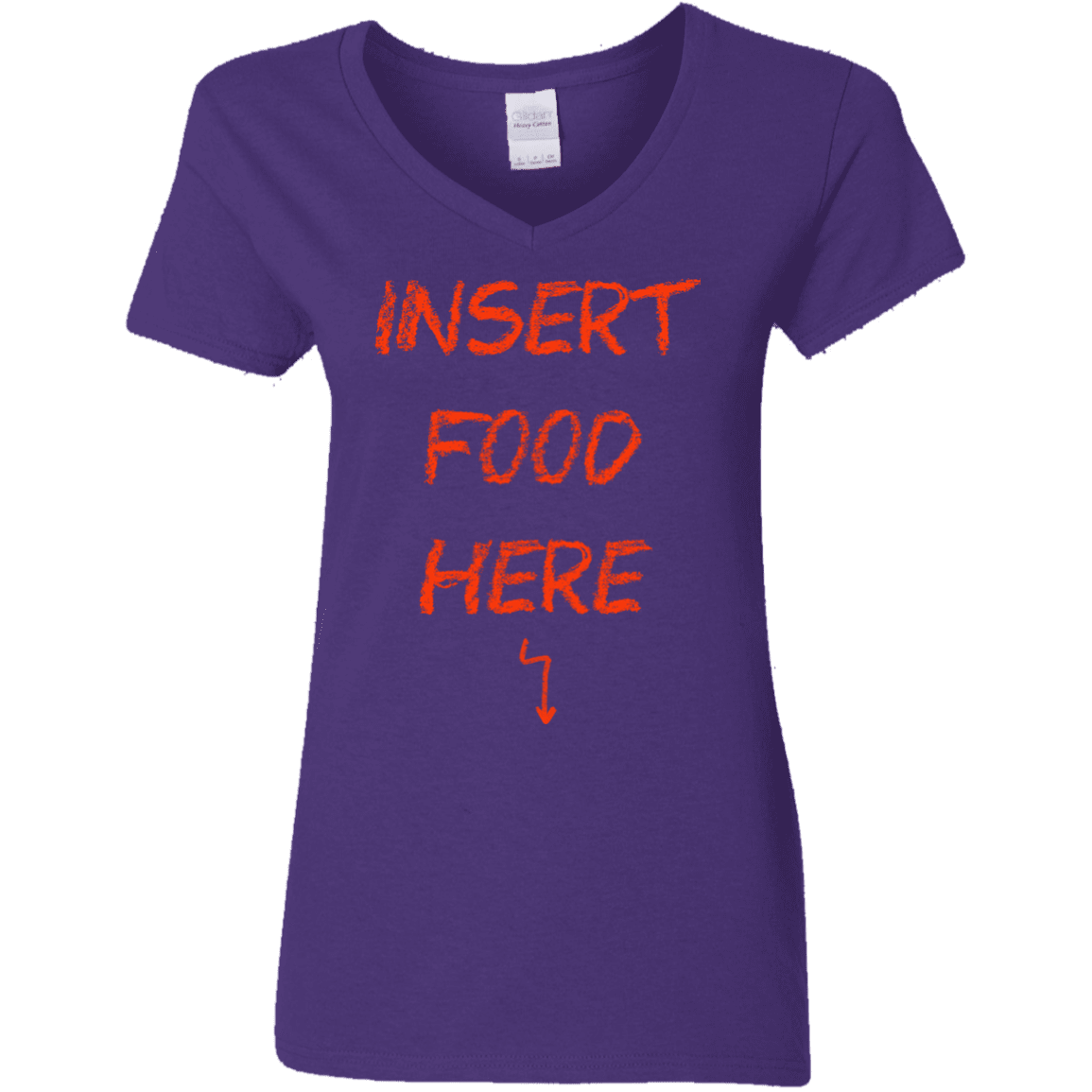 T-Shirts Purple / S Insert Food Women's V-Neck T-Shirt