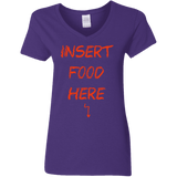 T-Shirts Purple / S Insert Food Women's V-Neck T-Shirt