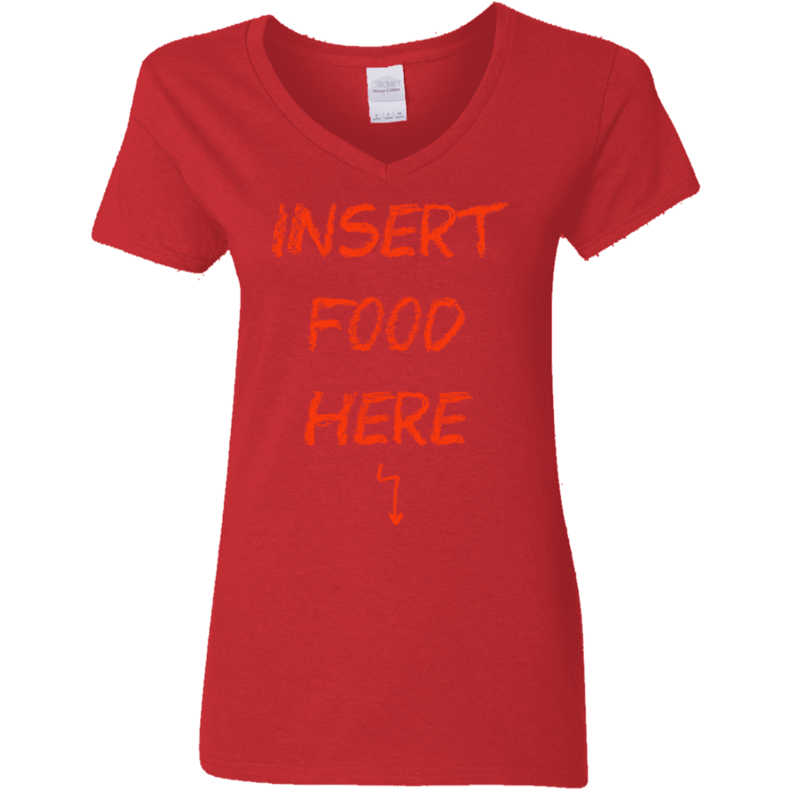 T-Shirts Red / S Insert Food Women's V-Neck T-Shirt