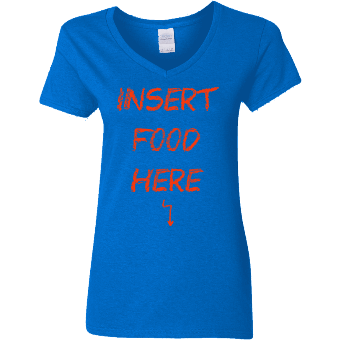 T-Shirts Royal / S Insert Food Women's V-Neck T-Shirt