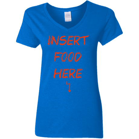 T-Shirts Royal / S Insert Food Women's V-Neck T-Shirt