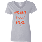 T-Shirts Sport Grey / S Insert Food Women's V-Neck T-Shirt