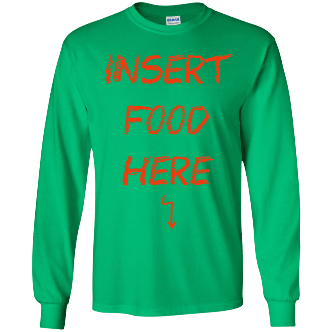 T-Shirts Irish Green / YS Insert Food Youth Long Sleeve T-Shirt