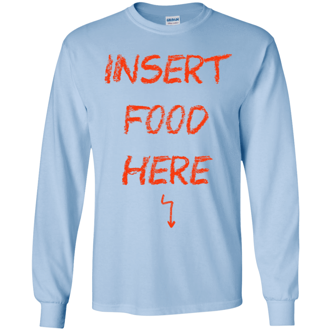 T-Shirts Light Blue / YS Insert Food Youth Long Sleeve T-Shirt