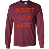 T-Shirts Maroon / YS Insert Food Youth Long Sleeve T-Shirt