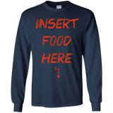 T-Shirts Navy / YS Insert Food Youth Long Sleeve T-Shirt