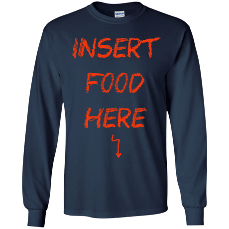 T-Shirts Navy / YS Insert Food Youth Long Sleeve T-Shirt