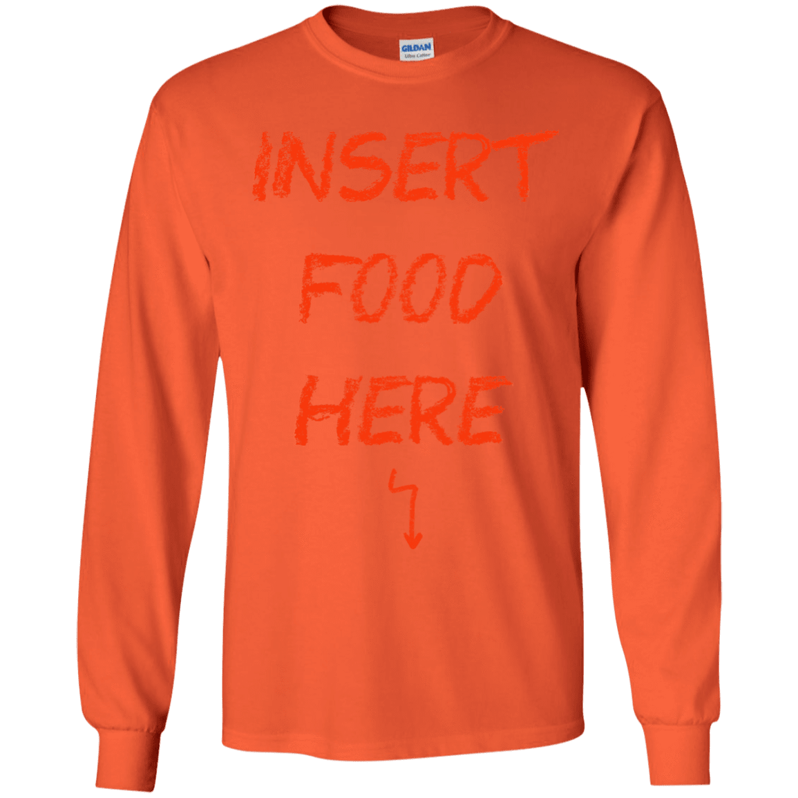 T-Shirts Orange / YS Insert Food Youth Long Sleeve T-Shirt
