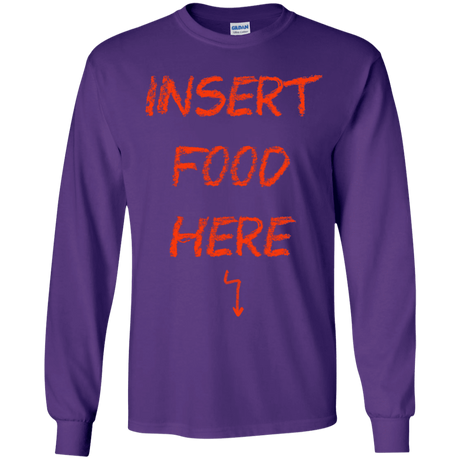 T-Shirts Purple / YS Insert Food Youth Long Sleeve T-Shirt