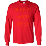 T-Shirts Red / YS Insert Food Youth Long Sleeve T-Shirt