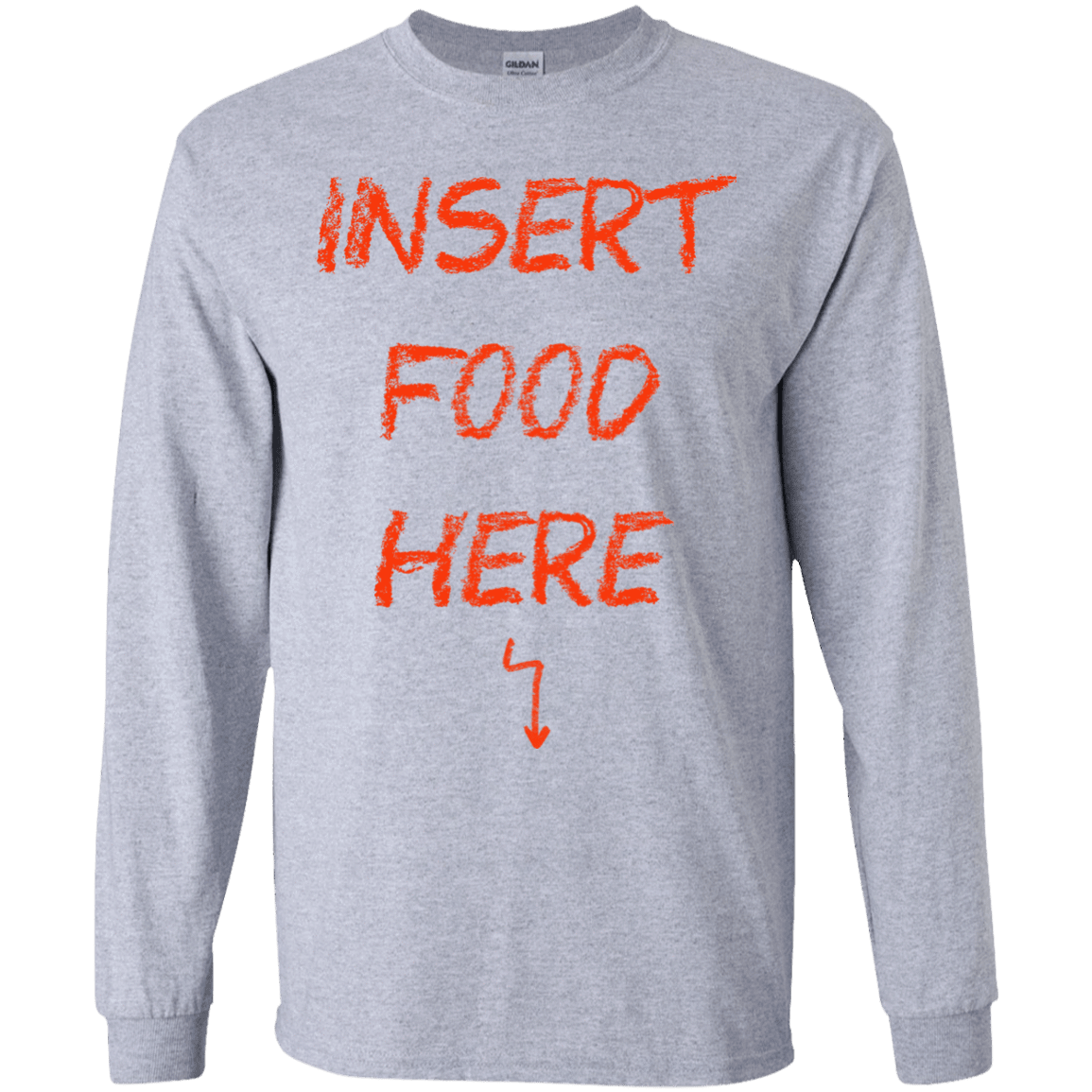 T-Shirts Sport Grey / YS Insert Food Youth Long Sleeve T-Shirt