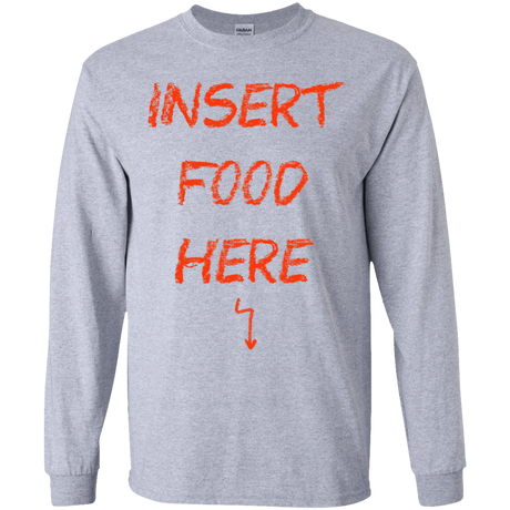 T-Shirts Sport Grey / YS Insert Food Youth Long Sleeve T-Shirt