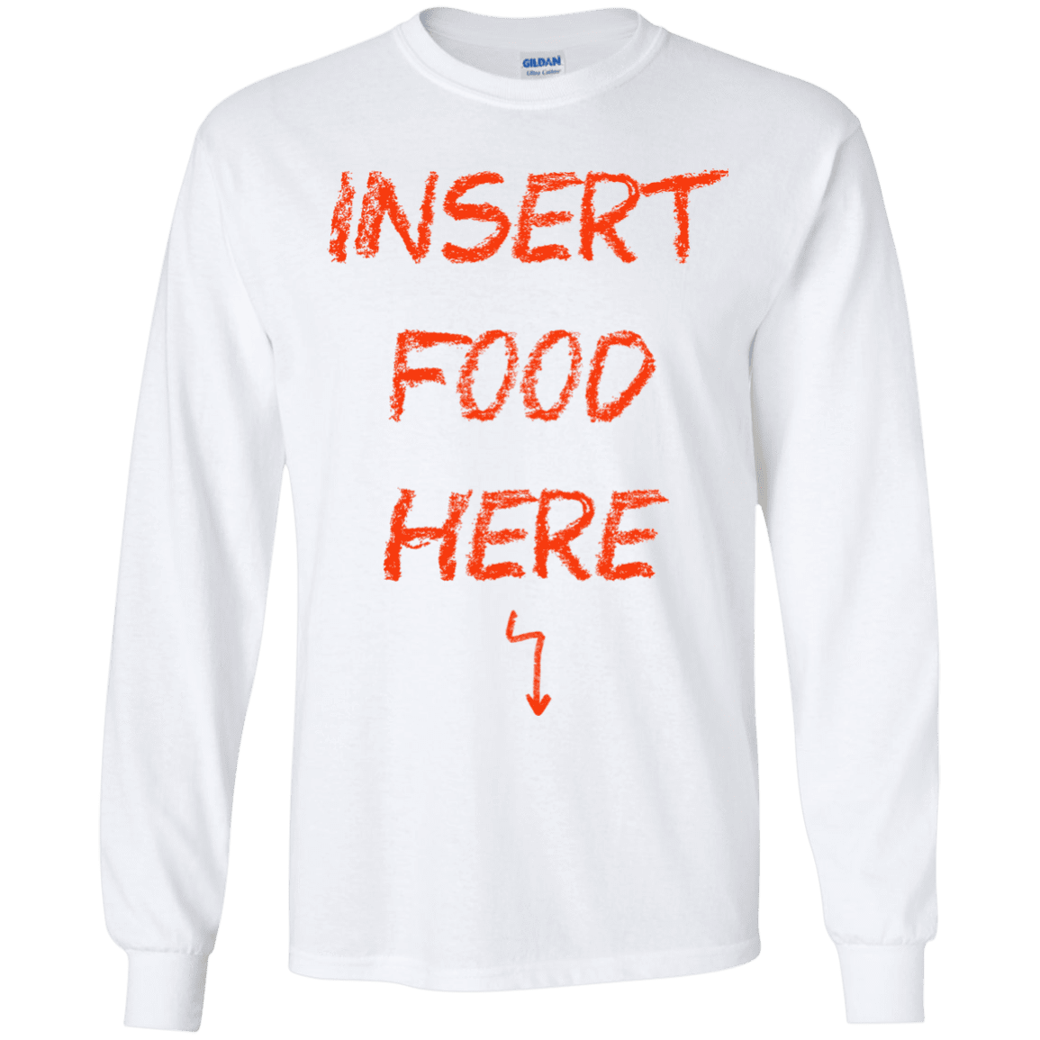 T-Shirts White / YS Insert Food Youth Long Sleeve T-Shirt