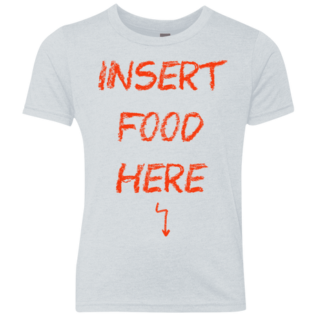 T-Shirts Heather White / YXS Insert Food Youth Triblend T-Shirt