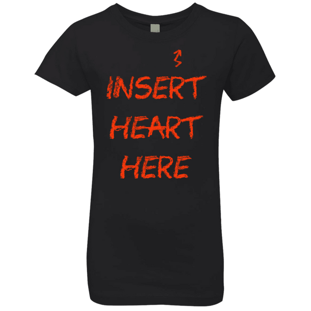 T-Shirts Black / YXS Insert Heart Here Girls Premium T-Shirt