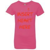 T-Shirts Hot Pink / YXS Insert Heart Here Girls Premium T-Shirt
