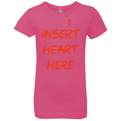 T-Shirts Hot Pink / YXS Insert Heart Here Girls Premium T-Shirt