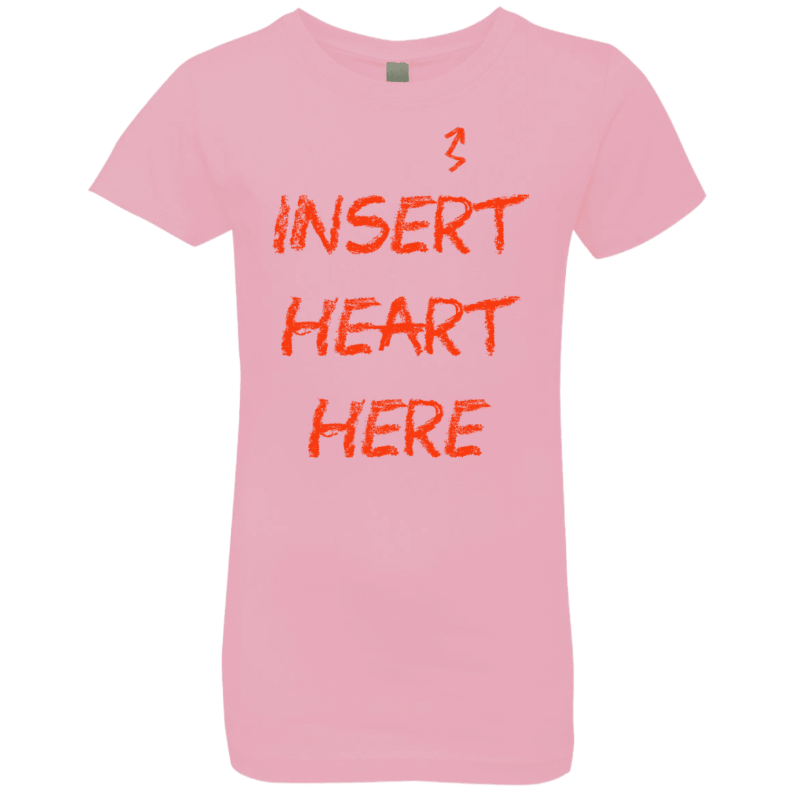 T-Shirts Light Pink / YXS Insert Heart Here Girls Premium T-Shirt