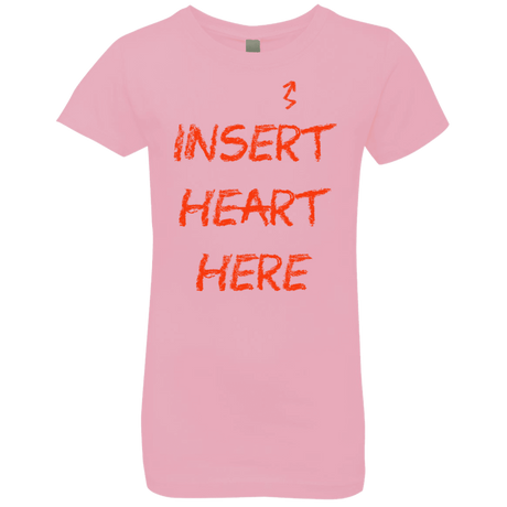 T-Shirts Light Pink / YXS Insert Heart Here Girls Premium T-Shirt