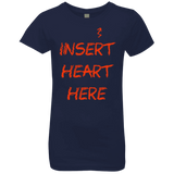 T-Shirts Midnight Navy / YXS Insert Heart Here Girls Premium T-Shirt