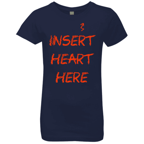 T-Shirts Midnight Navy / YXS Insert Heart Here Girls Premium T-Shirt